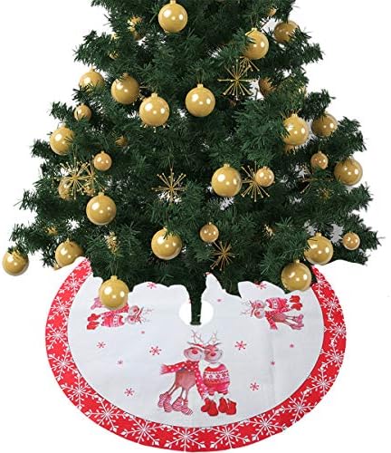AMOSFUN CHRISMAS Decoração de árvore de Natal de impressão de árvore de impressão redonda forma