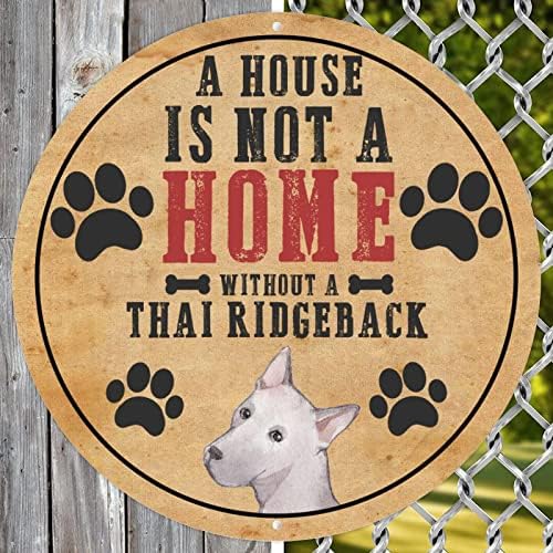 Placa de placa de cão de metal engraçado Uma casa não é uma casa sem um cabide de porta de estimação