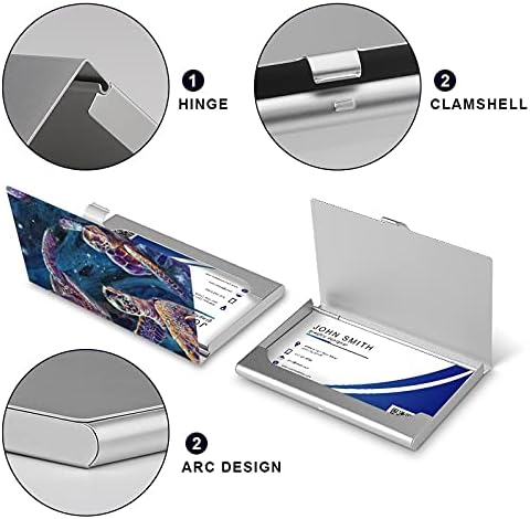 Cartão de visita de tartaruga marinha aquarela Cartão de visita de metal Pocket Pocket Cartet Cards
