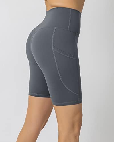 Darkterror Biker shorts para mulheres shorts de treino de cintura alta ioga atlética de ginástica spandex