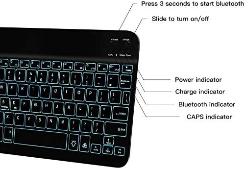Teclado de onda de caixa compatível com Energizer E28 - Teclado Slimkeys Bluetooth - com luz de fundo, teclado