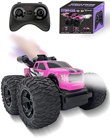 Monster Truck for Girls, Girls Remote Control Car Brinquedos, caminhões RC RC com função de pulverização, 4WD 360