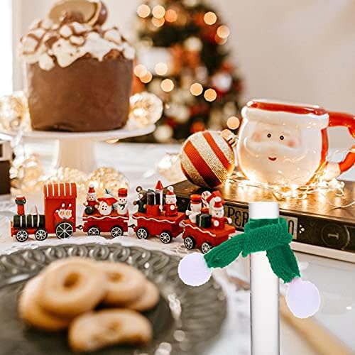 PretyZoom 84 PCs Christmas Mini toutware de natal Titulares de talheres Xmas Decoração de garrafa de vinho Mini Christmas Papai Noel Hats e chapéu