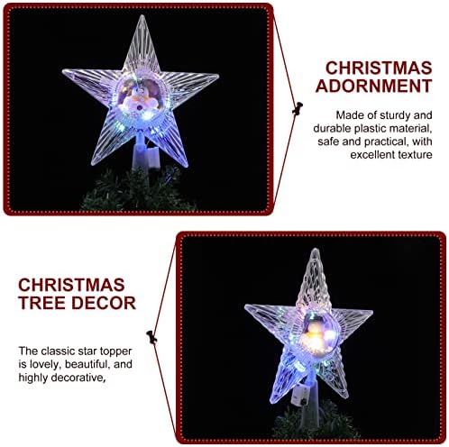 Decorações de Natal de Kisangel Yule Tree Topper 1pc Christmas Star Tree Tree Farthouse Tree Tree Star Ornamentos