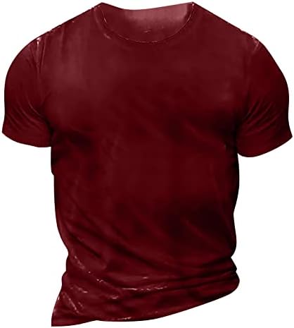 Camisas masculinas Ymosrh Texto gráfico de impressão 3D Rua casual de manga curta