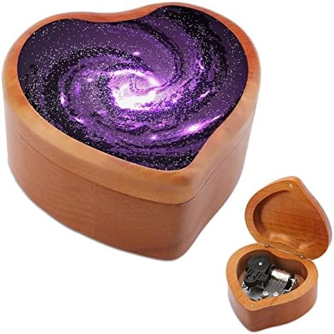 Galáxias roxas Nebulosas Cosmos Caixa de madeira de madeira