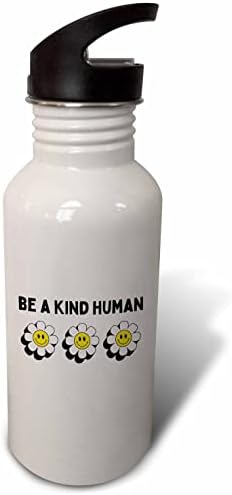 3drose be a gentil humano margaridas fofas estéticas encorajadoras citação - garrafas de água