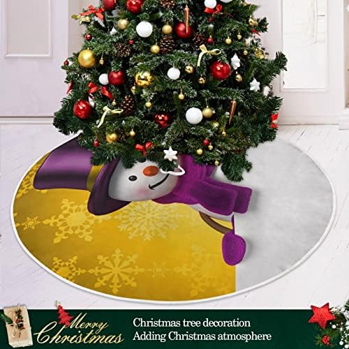 Ordem da saia de árvore de Natal de Floco de Natal do boneco de neve de Natal OARENCOL 36 polegadas
