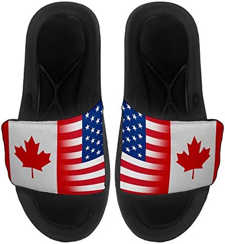 Sandálias/slides de slides/slides expressos para homens, mulheres e juventude - Flag of Canada - Flag do Canadá