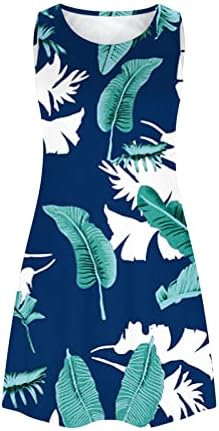 Vestidos de verão estampados florais de pejock para mulheres, feminino casual praia vestido de tanque de camisa