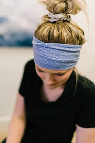 Bandas de cabeça do treino de fio Maven para mulheres, bandanas largas para mulheres, faixa de coragem de esportes