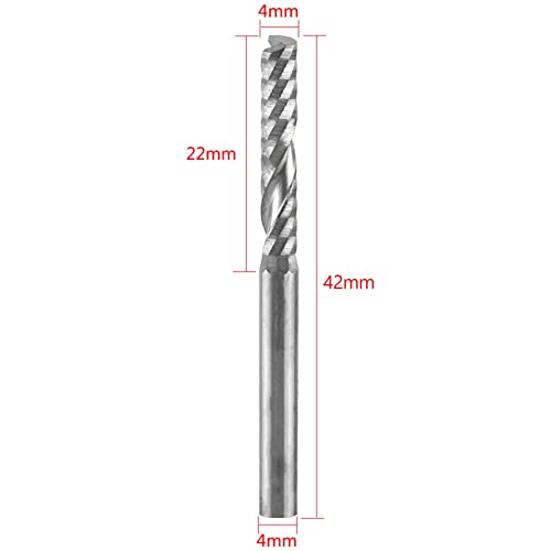 10pcs tungstênio carboneto de extremidade espiral moinhos de flauta única moagem cortadora de cnc