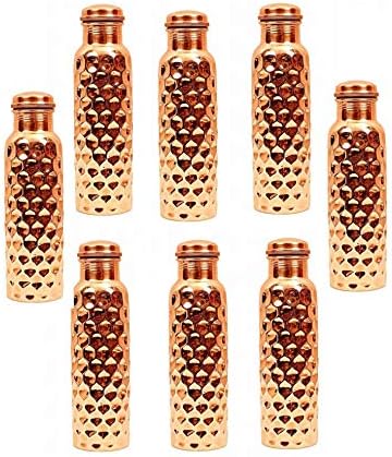 O imperial Art Copper Hammerd Water Bottle Bottle Botting Bottle Capacity 950 ml de conjunto de presentes