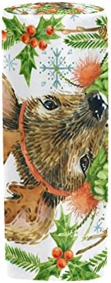 Cooper Girl Watercolor Deer Wreath Saco de lápis Caso de caneta estudantes bolsa de papelaria bolsa de
