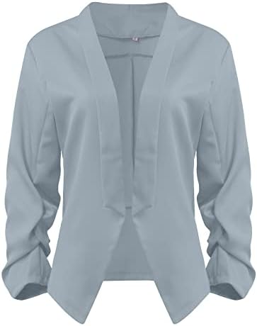 Jaquetas para mulheres casuais com manga comprida botão de lapela