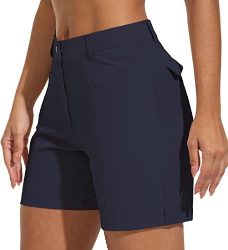 Shorts de golfe femininos rlaged shorts de verão rápido de verão