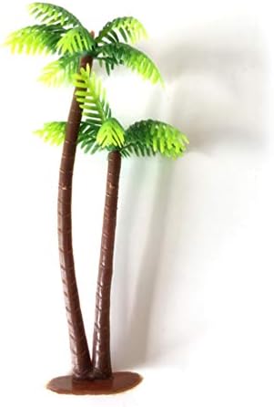 Toppers de cupcakes Veemoon 3pcs árvores miniaturas de palmeiras Modelo de cenário Trees Treine Arquitetura