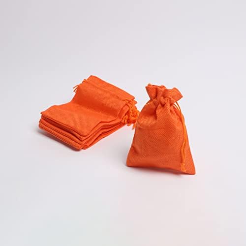 J & REY Home 25 pequenos sacos de estopa com cordão, bolsa de presente reutilizável em massa para favores de