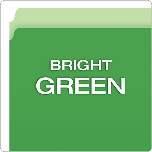 Pastas de arquivo coloridas pendaflex, verde, carta