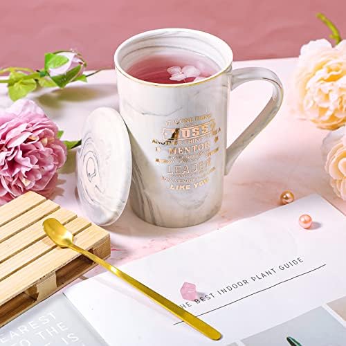 Mimorou Funny Boss Gifts Presentes de mármore Creca de café com citações inspiradoras de 14 oz Cuple