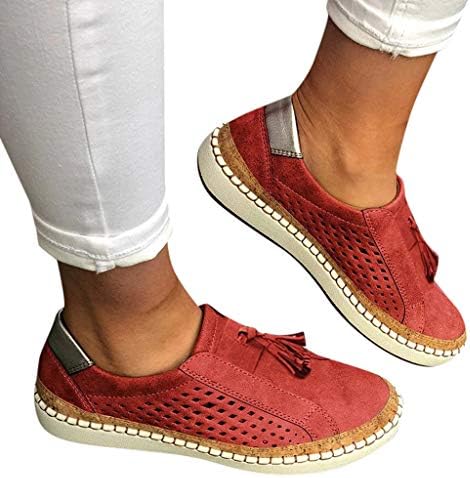 Shakumy Slip em tênis para mulheres, malha feminina Sapatos de largura de largura tênis casuais Soakers de plataforma