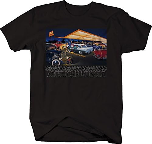 American Muscle Classic Hotrod Car Truck Drive-In Cruise Graphic Cirl para homens