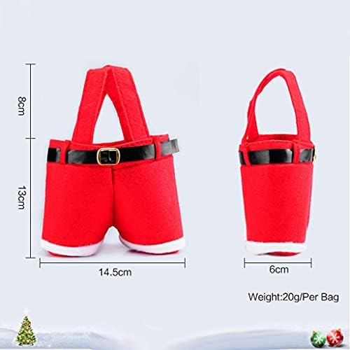 Zhenlik 1pc Creative Christmas Bag Santa Pants Style Style Stoking Tree Filler Sacks Staques Decorações de Natal