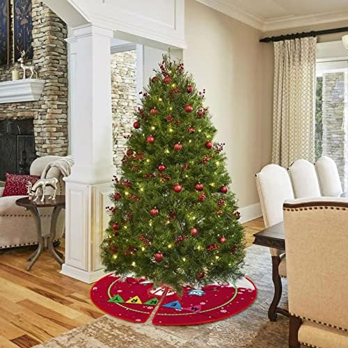 Salia de árvore de Natal de 48 polegadas Feliz Natal boneco de neve de natal