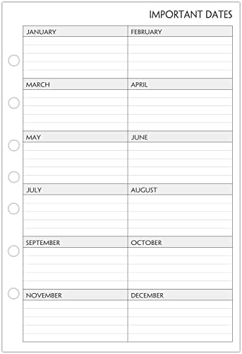 2023 Reabastecimento do planejador, uma página por dia, diariamente e mensal, cronograma de compromisso,