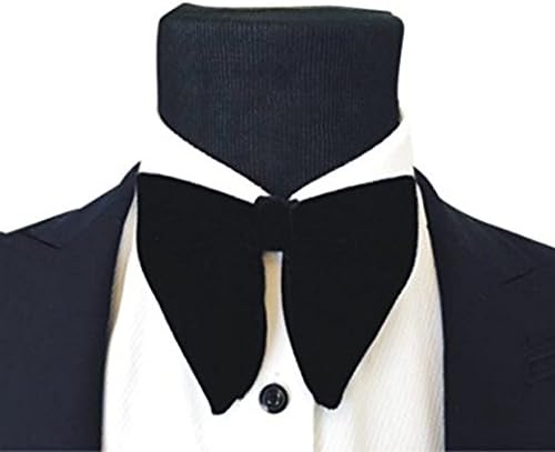 Black Velvet Bow amarra mensagens de cetim pré-amarrado Tuxedo formal grande arco de tamanho grande nó, 1, médio