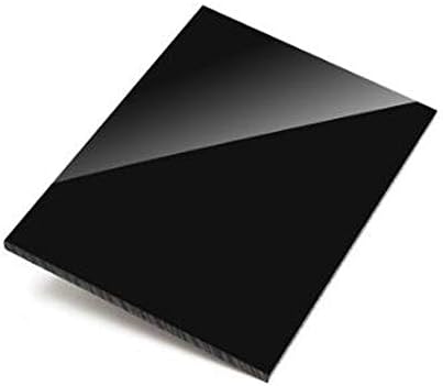 Folha de acril de zerobegin, placa preta de acrílico de espelho suave, fácil de cortar, largura 500mm