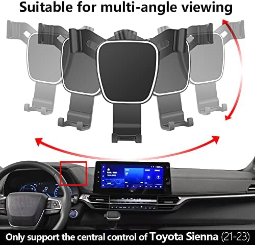 Porta de telefone Lunqin Car para Toyota Sienna 2021-2023 Acessórios automóveis Suporte de navegação de