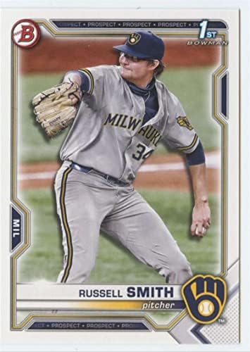 2021 Bowman Draft BD-113 Russell Smith RC Rookie Milwaukee Brewers MLB Baseball Trading Card
