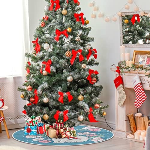Decoração da saia da árvore de Natal de Alaza, pequena saia mini -árvore Ornamento de 35,4 polegadas com