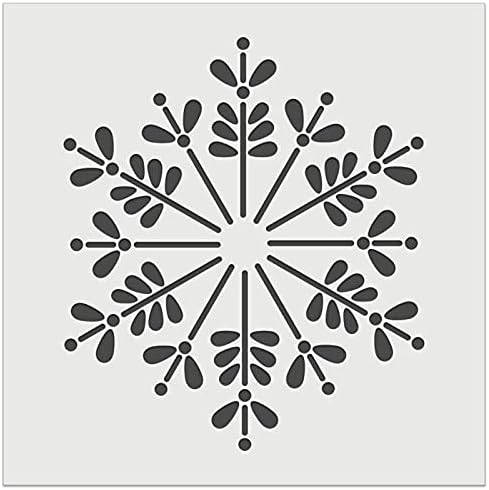 Elegante Sweet Snowflake Winter Christmas Holiday Wall Cookie Diy Craft Reutilable Stencil - 3,5 polegadas