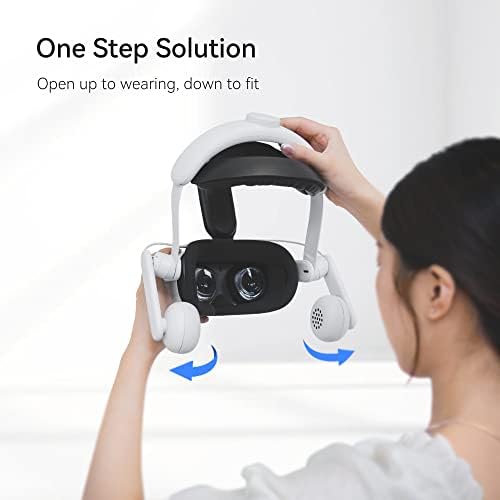 Kiwi Design Headphone Head Strap Compatível com acessórios da Quest 2, substituição de correia de elite de áudio confortável para efeitos sonoros aprimorados e maior imersão em VR