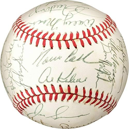 Beautiful 1968 Detroit Tigers World Series Champs Team assinou Baseball PSA DNA - Bolalls autografados