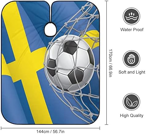 Objetivo do futebol e bandeira da bandeira da Suécia Cape Professional Cabelos de Cabelo Capinheiro