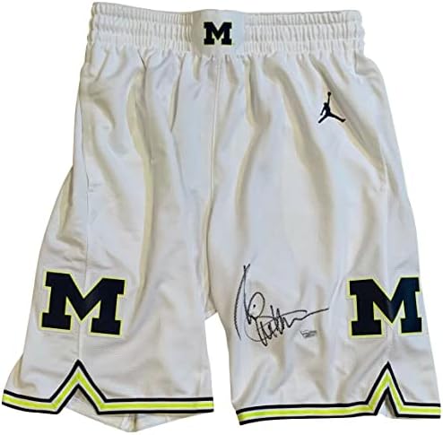 Chris Webber autografou o Basketball de Michigan assinado fanáticos por shorts autênticos - Basquete autografado