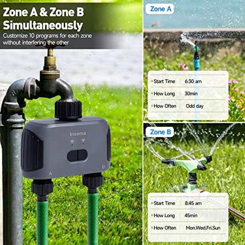 Wi -Fi Sprinkler Timer, Insoma Smart Water Timer para mangueira de jardim, sistema de irrigação automática com
