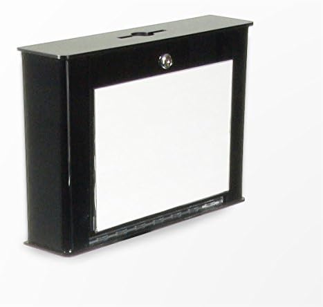 Caixa de queda de bloqueio de acrílico preto com suporte de sinal de acrílico transparente, painel