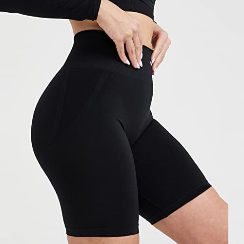 Scruk butt shorts contínuos shorts femininos shorts altos cinturos sólidos alongamento feminino calças de booty
