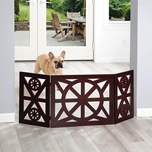 ETNA 3 PAINEL PET GATE - Portão de cachorro da roda de carroça para escadas, portões de cães independentes,