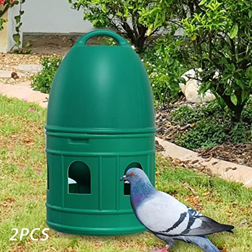 SM Sunnimix 2Pieces Automático alimentador de pássaros, garanhão, dispensador de água de pombo pendurado,
