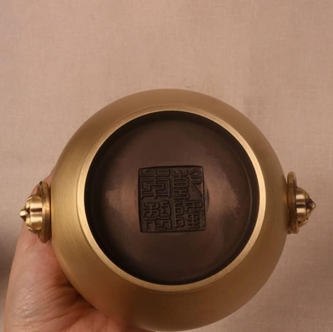 Feng shui tesouro tigela de bronze ornamentos riqueza cornucópia cobre cinzeiro de cinzeiro dourado bacia