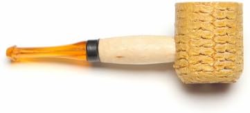 Missouri Meerschaum Mini Varnished Gold Stem Corncob Tobacco Pipe