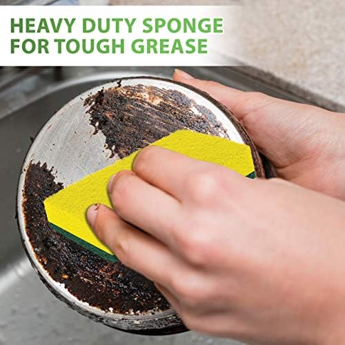 Limpando esponja de limpeza pesada por esfrega -esponjas de limpeza usam para cozinha, banheiro e mais -6