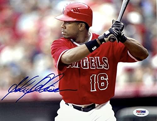 Garret Anderson assinou beisebol 8x10 Photo PSA 4A 39746 Anaheim Angels - Fotos autografadas da MLB