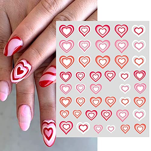 N/A Valentines Manicure Love Letter Flower 3D Nail Art Stickers para unhas Inscrições Nail Art Decoration
