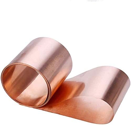 Folha de cobre Nianxinn 99,9% Folha de metal de cobre Cu 0,03x100x1000mm para folhas aeroespaciais de artesanato